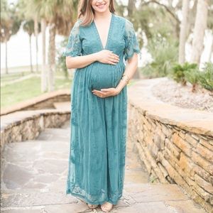 Maternity dress-teal